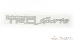 Шильд "TRD Sports" Для Toyota, Самоклеящийся, Цвет: Хром, 1 шт. (80mm*14mm)