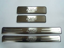 Накладки на дверные пороги с логотипом, нерж. для MAZDA CX-5 "12-