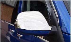 Накладки на зеркала для VW T5 2010+ и T6 2015+ | 2 части, ABS хром
