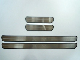 Накладки на дверные пороги с логотипом, нерж. для SUBARU XV "12-