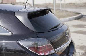 Накладка на задний спойлер (2мм) для Opel Astra H 2007-2009 | глянец (под покраску)
