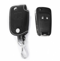 Брелок «кожаный чехол» для ключа Opel Astra, Corsa, Insignia, Zafira, Meriva с белой нитью