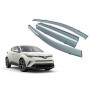 Премиум дефлекторы окон для Toyota C-HR 2018+/2020+ | с молдингом из нержавейки