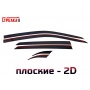 Дефлекторы Suzuki Baleno 3 2022- (ОАЭ) | премиум, плоские, 2D