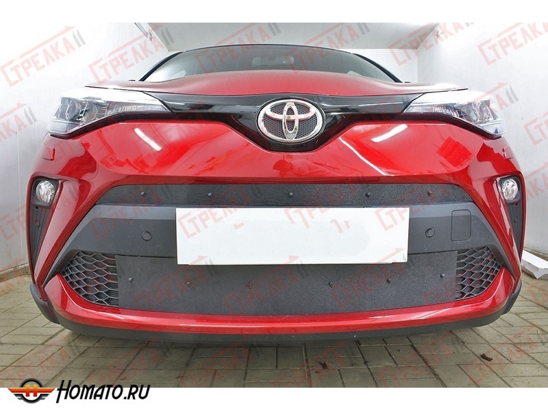 Зимняя защита радиатора Toyota C-HR 2020+ рестайл | на стяжках