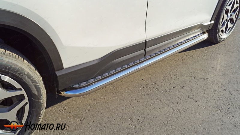 Пороги подножки Subaru XV 2017+ | алюминиевые или нержавеющие