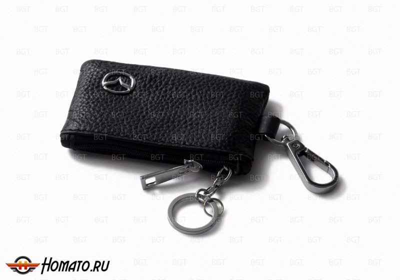 Брелок «кожаный чехол» для ключей с логотипом Mazda «вар.3»