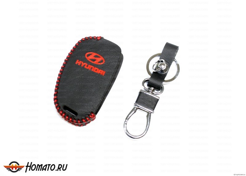 Чехол для выкидного ключа Hyundai | 3 кнопки | с карабином