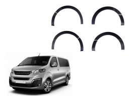 Накладки на колёсные арки для Peugeot Expert 2017+ | шагрень, комплект | на короткую базу L2