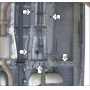 Защита картера Ssangyong Actyon New 2010-2013 | топливные трубки, 2 мм, сталь | MOTODOR | 02808