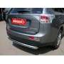Силовая защита заднего бампера на Mitsubishi Outlander 2012-2014 | нержавейка
