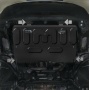 Защита картера Nissan Juke 2010-2013 | двигатель + КПП, 2 мм, сталь | MOTODOR | 71409
