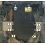 Защита картера Mercedes-benz M-class 2011-2015 | КПП + раздатка, 2 мм, сталь | MOTODOR | 71201