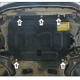 Защита картера Honda Fit 2014-2020 | двигатель + КПП, 2 мм, сталь | MOTODOR | 70801