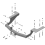 Фаркоп Haval H5 2020-2021 | шар FE - оцинкованный, нагрузка 100/2000 | MOTODOR | 93102-FE