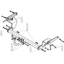 Фаркоп Ford Focus 2008-2010 | шар A - оцинкованный, нагрузка 75/1700 | MOTODOR | 90708-A