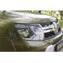 Накладки на передние фары (реснички) Renault Duster 2010+/2015+ | глянец (под покраску)