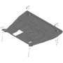 Защита картера DFSK ix7 2024- | двигатель + КПП, 2 мм, сталь | MOTODOR | 78610