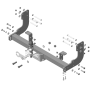 Фаркоп Mercedes-benz Sprinter 1995-2002 | шар FE - оцинкованный, нагрузка 100/2000 | MOTODOR | 91202-FE