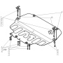Защита картера SEAT Altea Freetrack 2006-2009 | двигатель + КПП, 2 мм, сталь | MOTODOR | 72302