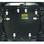 Защита картера Hyundai Santa Fé II 2006-2009 | двигатель + КПП, 1,5 мм, сталь | АвтоСтандарт | 50917
