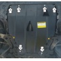 Защита картера Volvo V40 Cross Country 2013-2019 | двигатель + КПП, 2 мм, сталь | MOTODOR | 02620