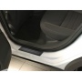 Накладки на пороги для BMW X5 (F15) 2014+ | матовая нержавейка Black-White (2Line)