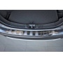Накладка на задний бампер для BMW X5 (E70) 2006-2012 | глянцевая + матовая нержавейка, с загибом, серия Trapez