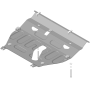 Защита картера Toyota RAV 4 2005-2009 | двигатель + КПП, 2 мм, сталь | MOTODOR | 72535