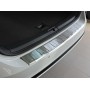 Накладка на задний бампер для Mercedes-Benz GLA (X156) 2014+ | матовая нержавейка, с загибом, серия Trapez