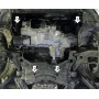 Защита картера Mazda 3 2003-2009 | двигатель + КПП, 2 мм, сталь | MOTODOR | 71123