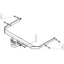 Фаркоп Ford Focus 2004-2007 | шар A - оцинкованный, нагрузка 75/1000 | MOTODOR | 90701-A