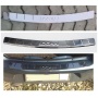 Накладка на задний бампер для Рено Логан 1 2009-2013 рестайл | зеркальная нержавейка