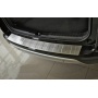 Накладка на задний бампер для Honda CR-V 4 (2012-2014) | матовая нержавейка, с загибом, серия Trapez