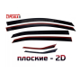 Дефлекторы Jetour X50 2025+ | из 6 частей, премиум, плоские, 2D