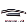 Дефлекторы Mercedes M-class (W166) 2012-2015 | из 4 частей, премиум, плоские, 2D