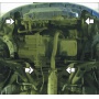 Защита картера Honda Civic 6 1995-2001 | двигатель + КПП, 2 мм, сталь | MOTODOR | 00802