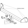 Фаркоп BMW 2 Gran Tourer (f46) 2014-2022 | шар A - оцинкованный, нагрузка 75/1850 | MOTODOR | 90204-A