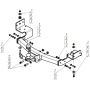 Фаркоп Mitsubishi Pajero Sport II 2012-2016 | шар FE - оцинкованный, нагрузка 100/2000 | ZincaR | ZM303FE