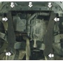 Защита картера Ford Mondeo III 2000-2007 | двигатель + КПП, 2 мм, сталь | MOTODOR | 00709