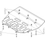 Защита картера Jac JS4 2021- | двигатель + КПП, 2 мм, сталь | MOTODOR | 77601