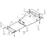 Защита картера Toyota Land Cruiser Prado 150 2009-2014 | двигатель + передний дифференциал + КПП, 3 мм, сталь | MOTODOR | 12510