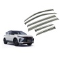 Премиум дефлекторы окон из 6 частей для Джили Кулрей 2020+/2024+ | с молдингом из нержавейки