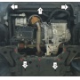 Защита картера Volvo V40 Cross Country 2013-2019 | двигатель + КПП, 2 мм, сталь | MOTODOR | 02620