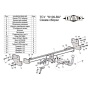 Фаркоп KIA CERATO (TD) 2009-2012 (кроме 2,0 л) | шар BA - быстросъемный | Лидер Плюс | T-K109-BA