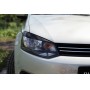 Накладки на передние фары (реснички) для Volkswagen Polo V 2009+ | глянец (под покраску) | вариант 2