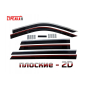 Дефлекторы Cadillac Escalade 3 2007-2014 | с хром молдингом, из 6 частей, премиум, плоские, 2D,