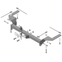 Фаркоп Toyota Land Cruiser 200 2007-2012 | шар FE - оцинкованный, нагрузка 120/2000 | MOTODOR | 92503-FE