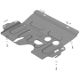 Защита картера Renault Clio Symbol 2002-2008 | двигатель + КПП, 2 мм, сталь | MOTODOR | 71708