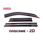 Дефлекторы Шевроле Тахо 5 2021+ | премиум, плоские, 2D